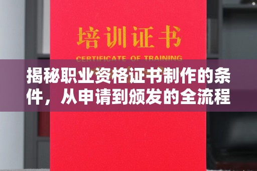怀化揭秘职业资格证书制作的条件，从申请到颁发的全流程解析